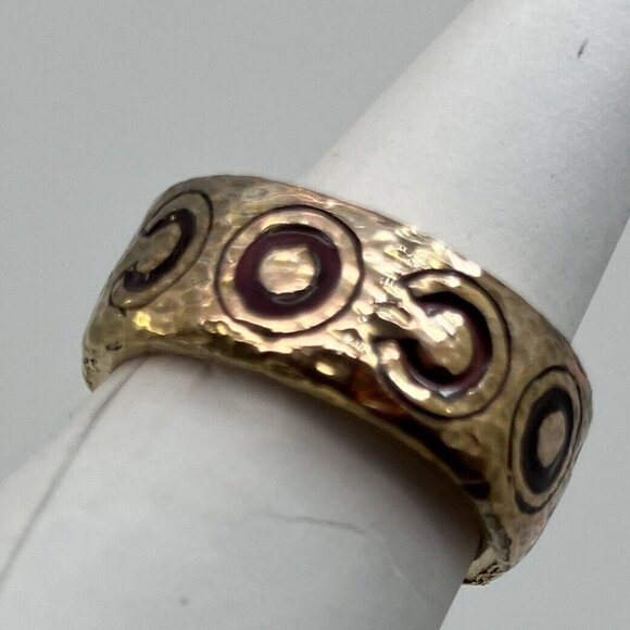 Authentic CHANEL Ring Hammered Look Japan Size US 6 JP 12 EU 52 Made in France - Picture 5 of 5